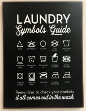 Tekstbord "Laundry Symbols"