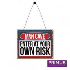 Tekstbord "Man Cave" - 20 cm