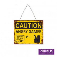 Tekstbord "Angry gamer" - 25 cm